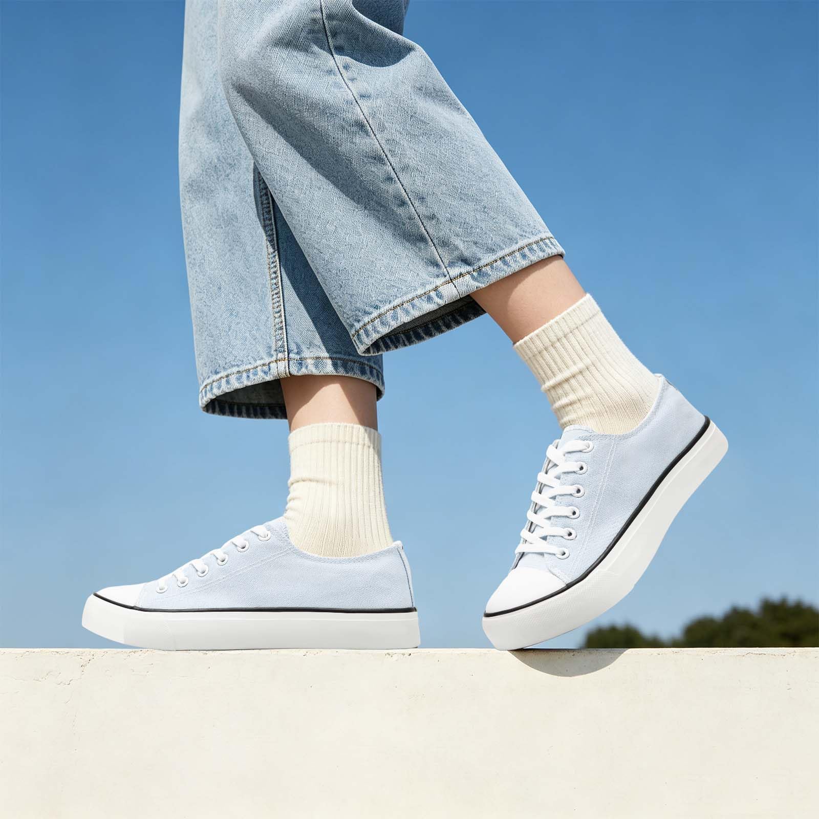 Zapatos de lona para mujer, de caña baja, a la moda, informales, tenis, zapatos clásicos para caminar