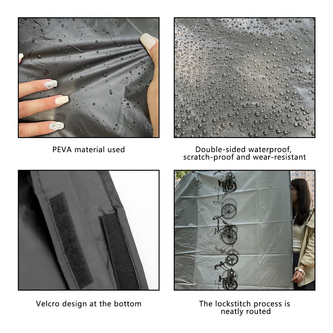 1PCS Bike Cover,Waterproof Outdoor Bicycle Cover,Nylon Cycle Cover,Anti Dust Rain UV Protection Cycle Cover Waterproof Outdoor for Mountain Bike,Road Bike Bike Rain Cover - Image 3