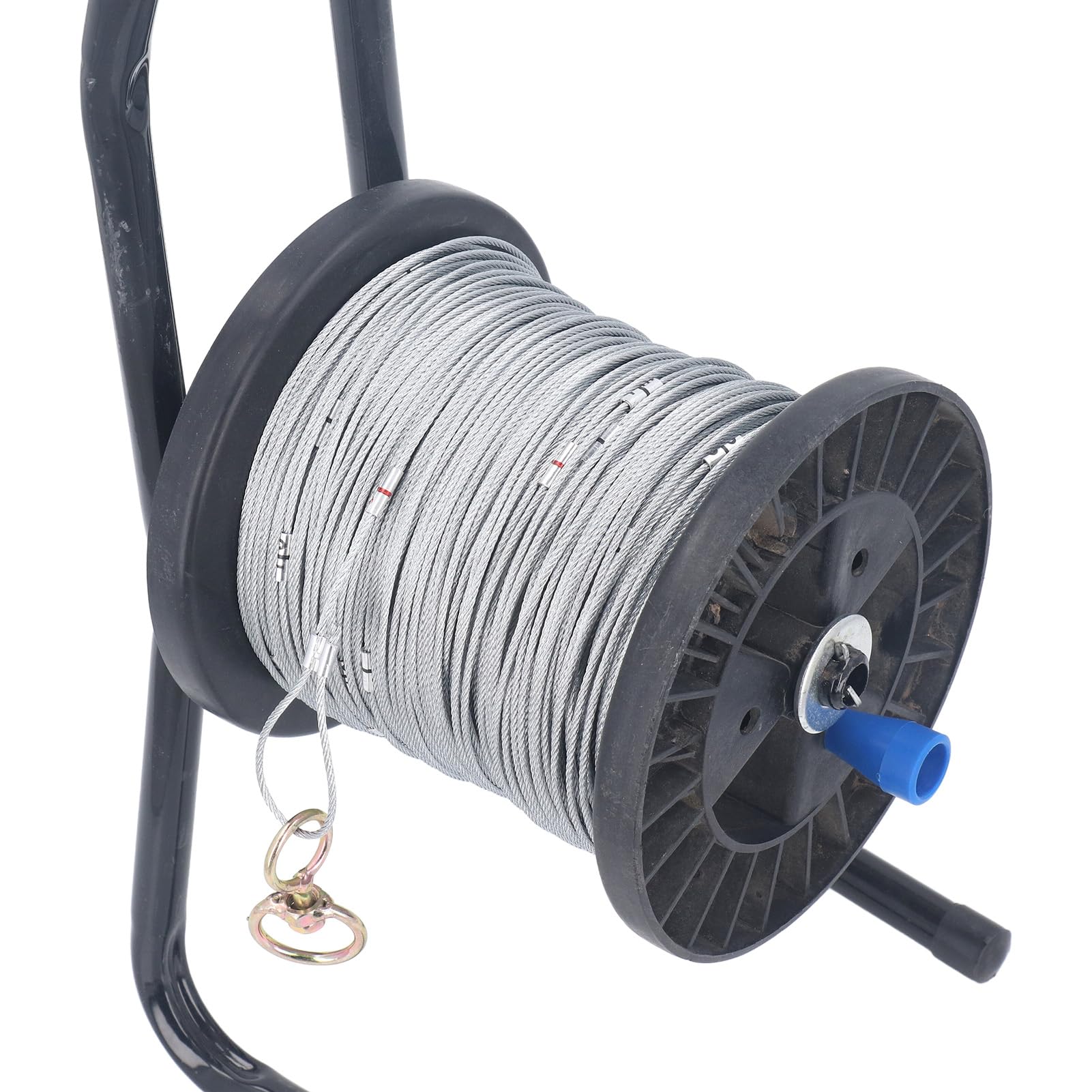Corde de mesure en fil d'acier de 100 m, corde de construction de puits profonds avec marquages ​​clairs pour des mesures précises dans les chemins de fer