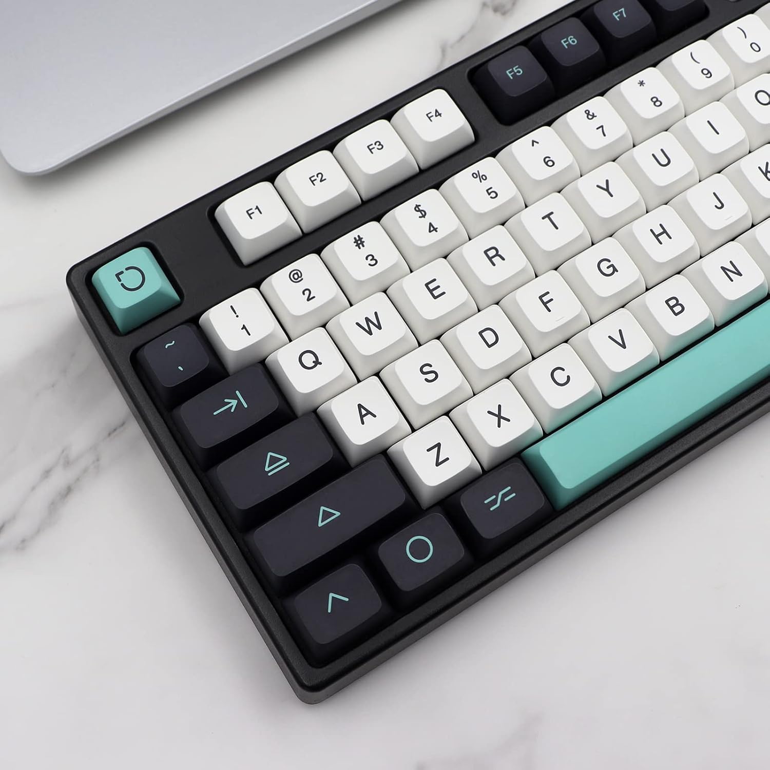 JSJT PBT keycaps-XDA Profile keycap,Tricolor Custom Key Caps 129 Keys Suitable for 61/64/84/87/96/98/104/108 ANSI/ISO Layout Cherry MX Switch Mechanical Keyboards