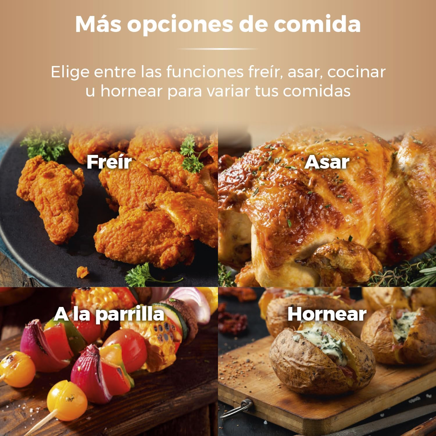Tower T17021RG Freidora de Aire Tamaño Familiar: Air Fryer con Circulación de Aire Rápida y Temporizador de 60 Minutos: Freidora Sin Aceite de 4.3 L, 1500 W, Negro Oro rosa
