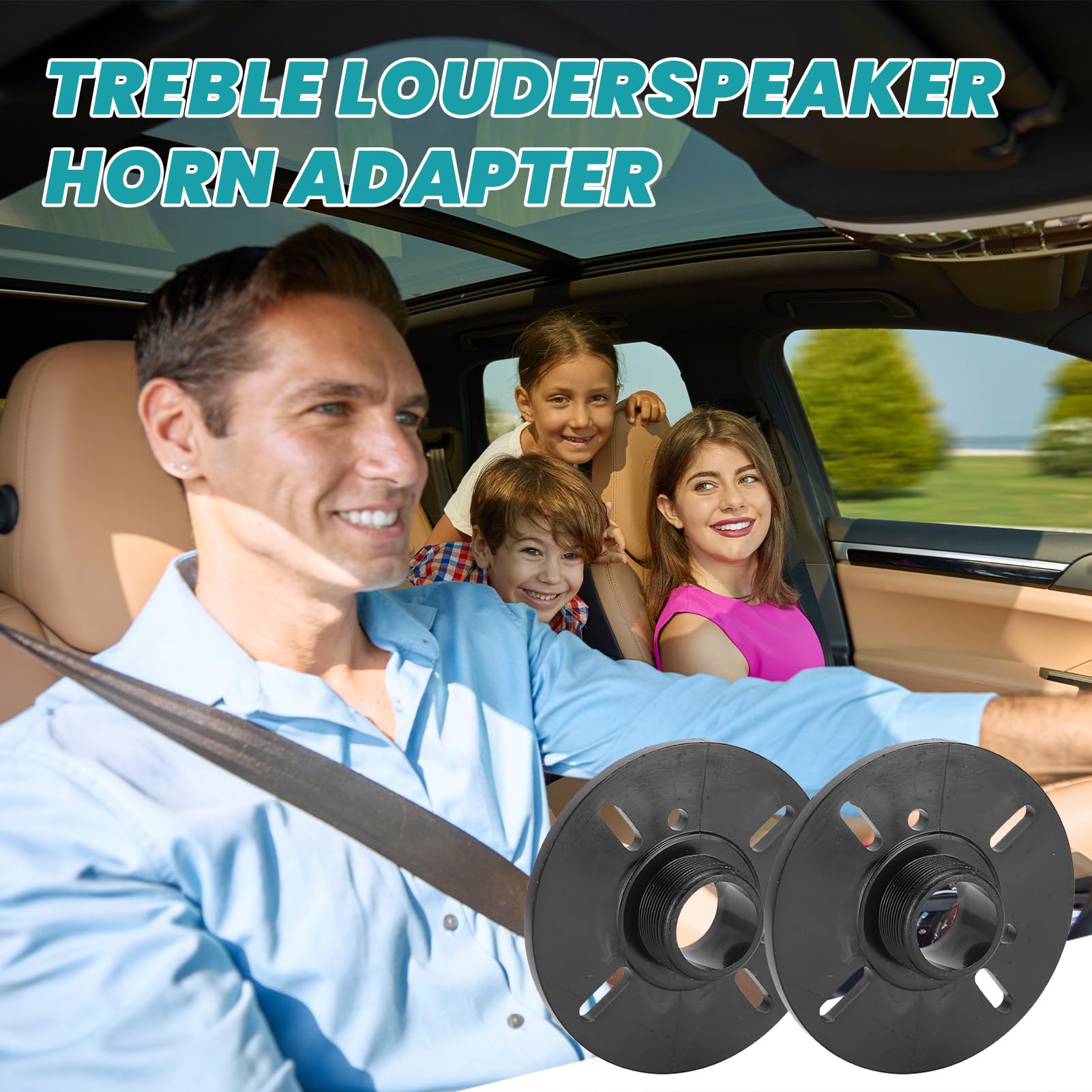 Leapiture 2PCS Treble Louderspeaker Horn Adapter Speaker Universal Treble Horn Adapter External Thread Speaker Adapter ABS for Speaker