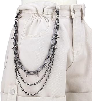Amazon.com: Chain Belt Black Pants Chain For Men Punk Wallet Belt