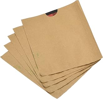 MECCANIXITY Fruit Protection Bags 18x15cm Paper Rectangle Fruit Cover Bags for Fruit Flower Vegetable Protecting Yellow/Red Pack of 100