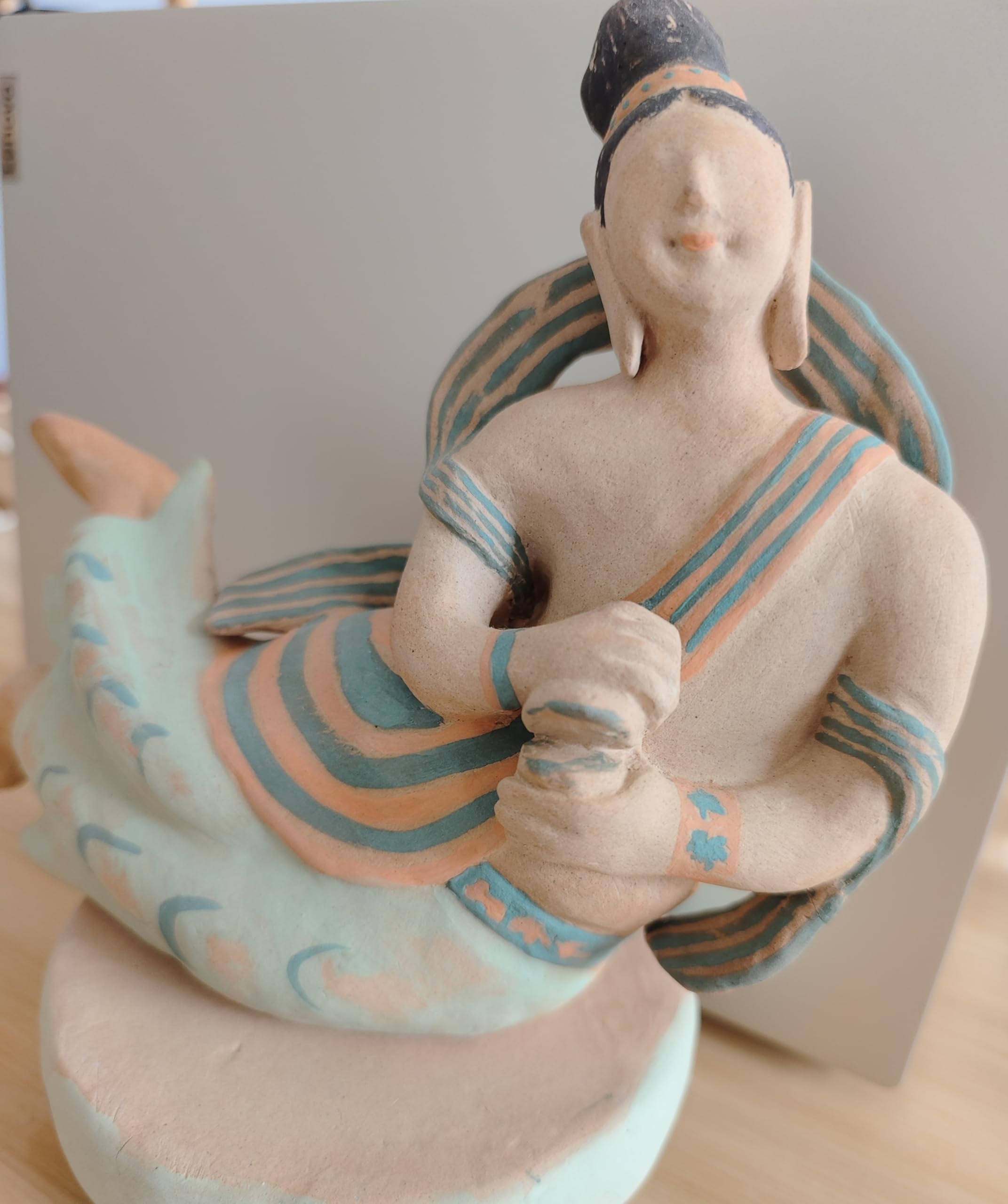 テラコッタ 女性胸像　素焼き 粘土 アート 芸術 美術 古道具 レトロ Amazon.co.jp: 粘土彫刻像 テラコッタ ハンドメイド セラミック粘土