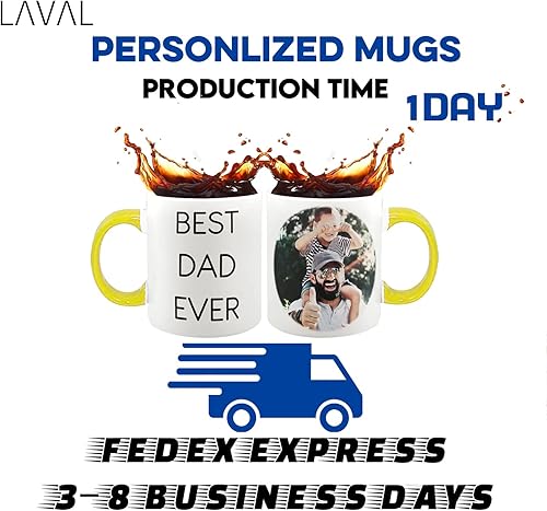 Miniatura 7 de Taza de café personalizada con foto, texto, imagen, nombre, regalos personalizados para el día del padre, padres, regalos de Navidad, taza de café