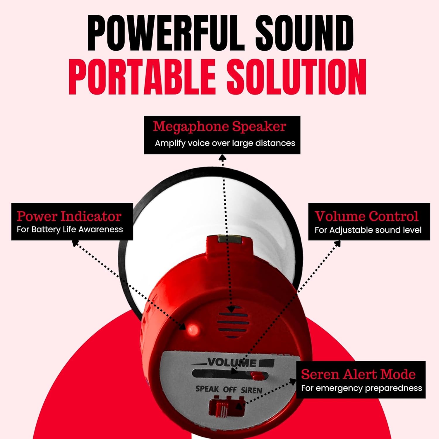 A person speaking into the Technical Pro megaphone, demonstrating its use for voice amplification.