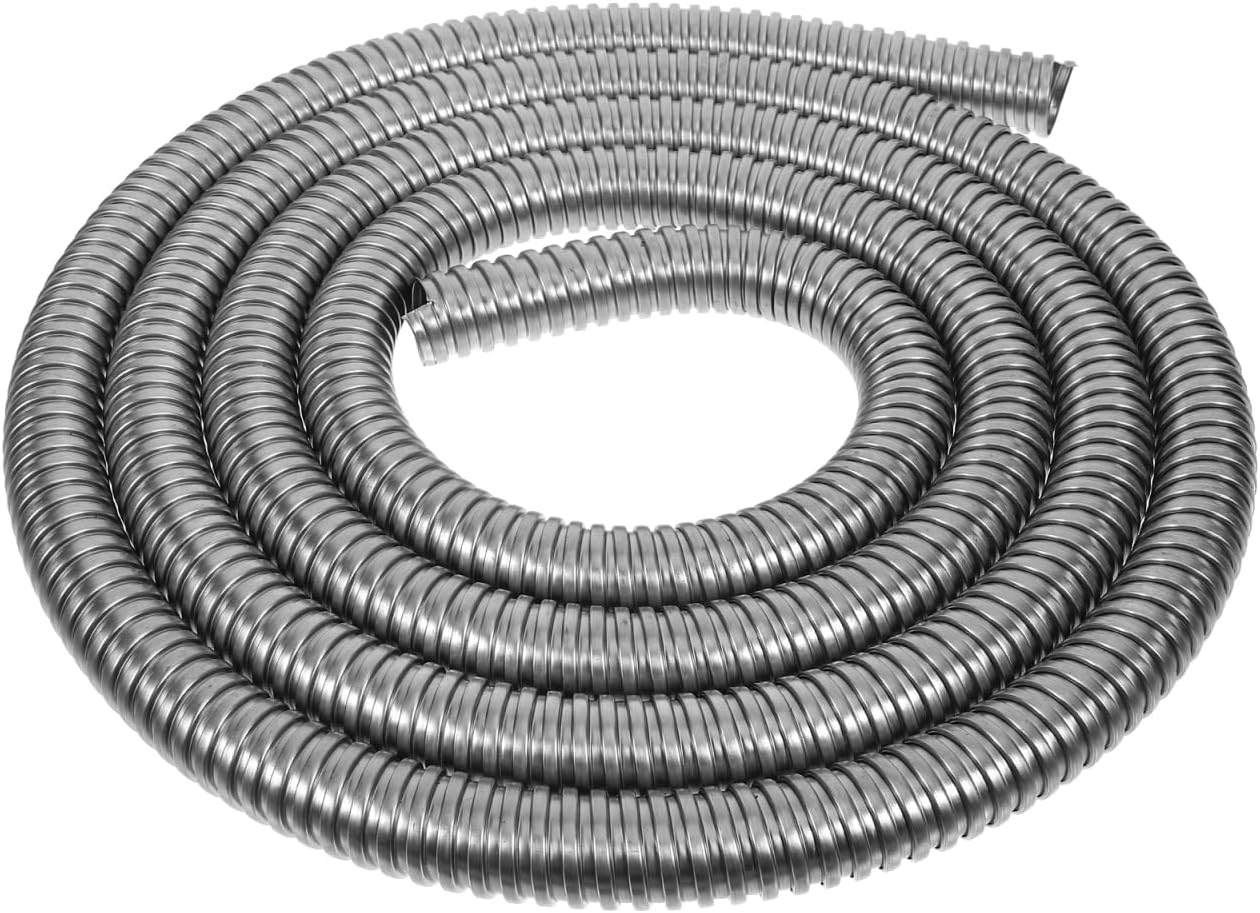 VICASKY Management Tube Sleeve M Conduit Wrap USB Tubing Spiral Guard for Audio Protector Coiled Stainless Protection Cable Steel Threaded Loom Flexible Automotive Home Harness