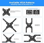 Suptek Adjustable TV Wall Mount Swivel and Tilt TV Arm Bracket for Most 32-55 inch LED, LCD Monitor and Plasma TVs up to 70lbs VESA up to 400x400mm (MAFD-L400)