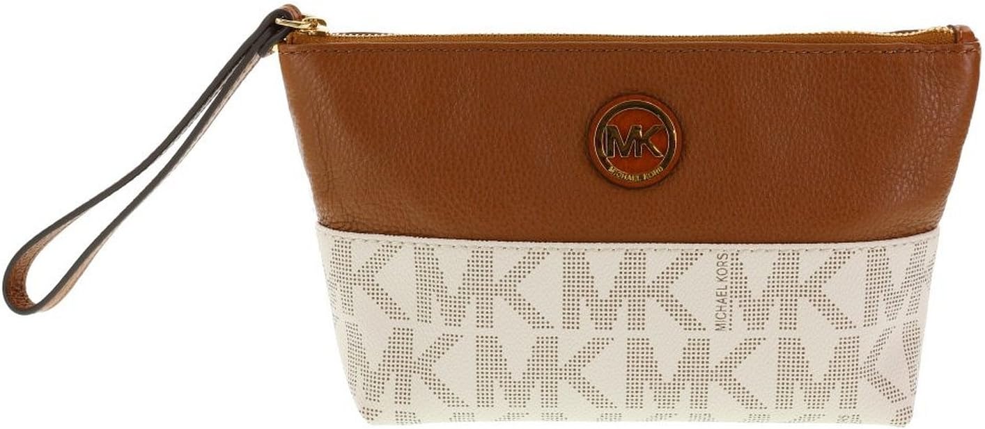 Michael Kors Fulton Medium Pouch Wristlet in Vanilla PVC