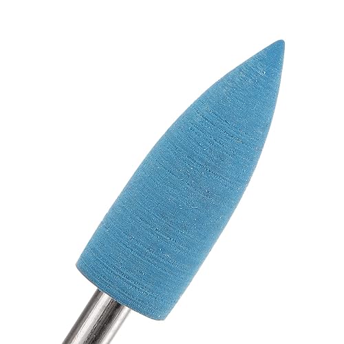 Miniatura 44 de uxcell 12 piezas de piedra montada abrasiva de grano 800 0.093 in vástago 1/4 "(6 mm) de diámetro cabezas de punta puntiaguda piedra pulido y pulido