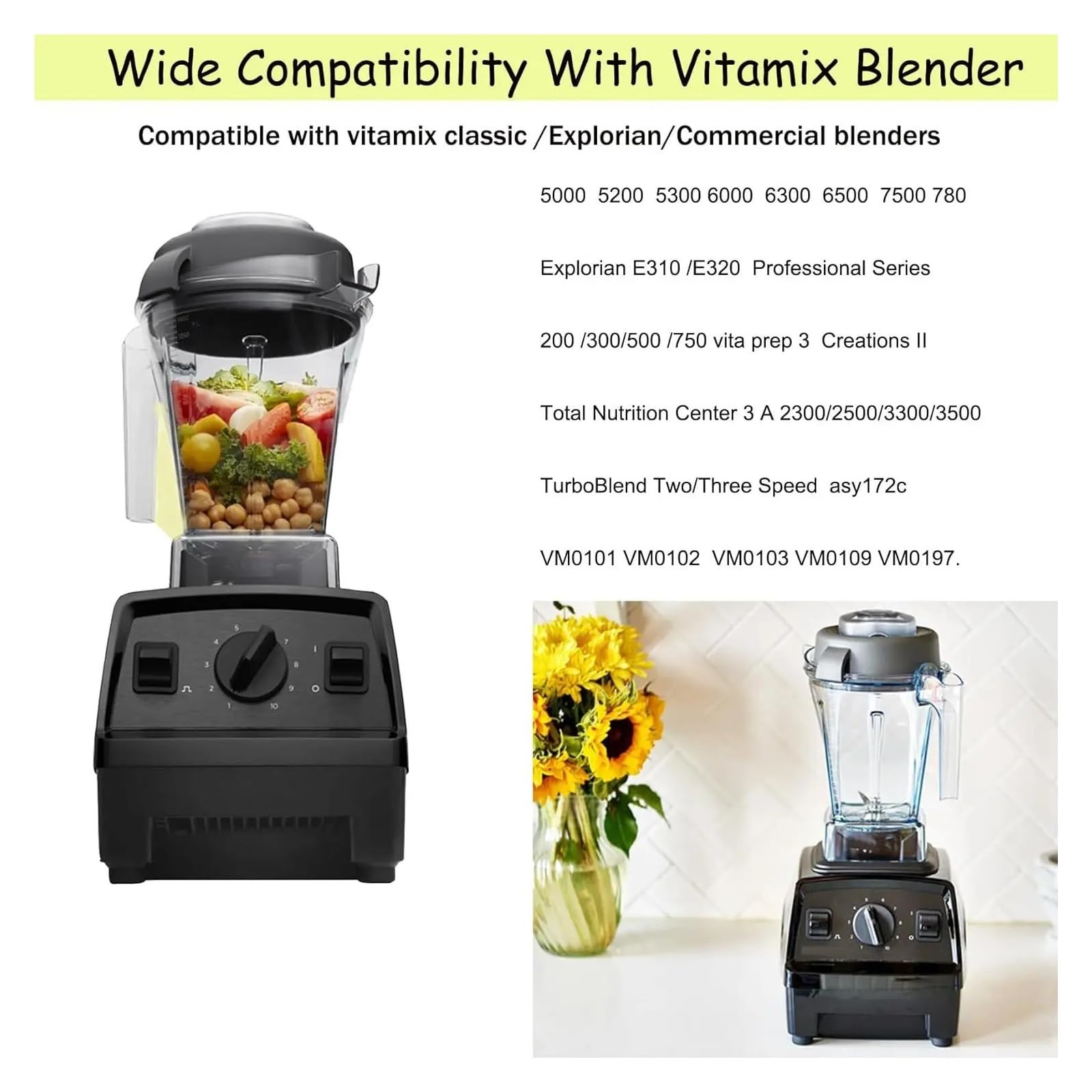 Contenitore for robot da cucina da 32 once, compatibile con Vitamix