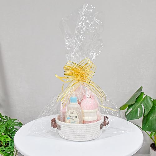 Miniatura 8 de ABenkle Cesta de almacenamiento pequeña, mini cubo de almacenamiento de cuerda de algodón, lindas cestas pequeñas para estantes, organizador de