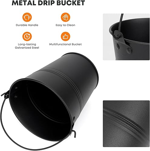 Miniatura 4 de Stanbroil Cubo de grasa de repuesto con 10 forros para Pit Boss, Traeger 202234, Camp Chef, Oklahoma Joe Rec Tec, Z Grill (negro)