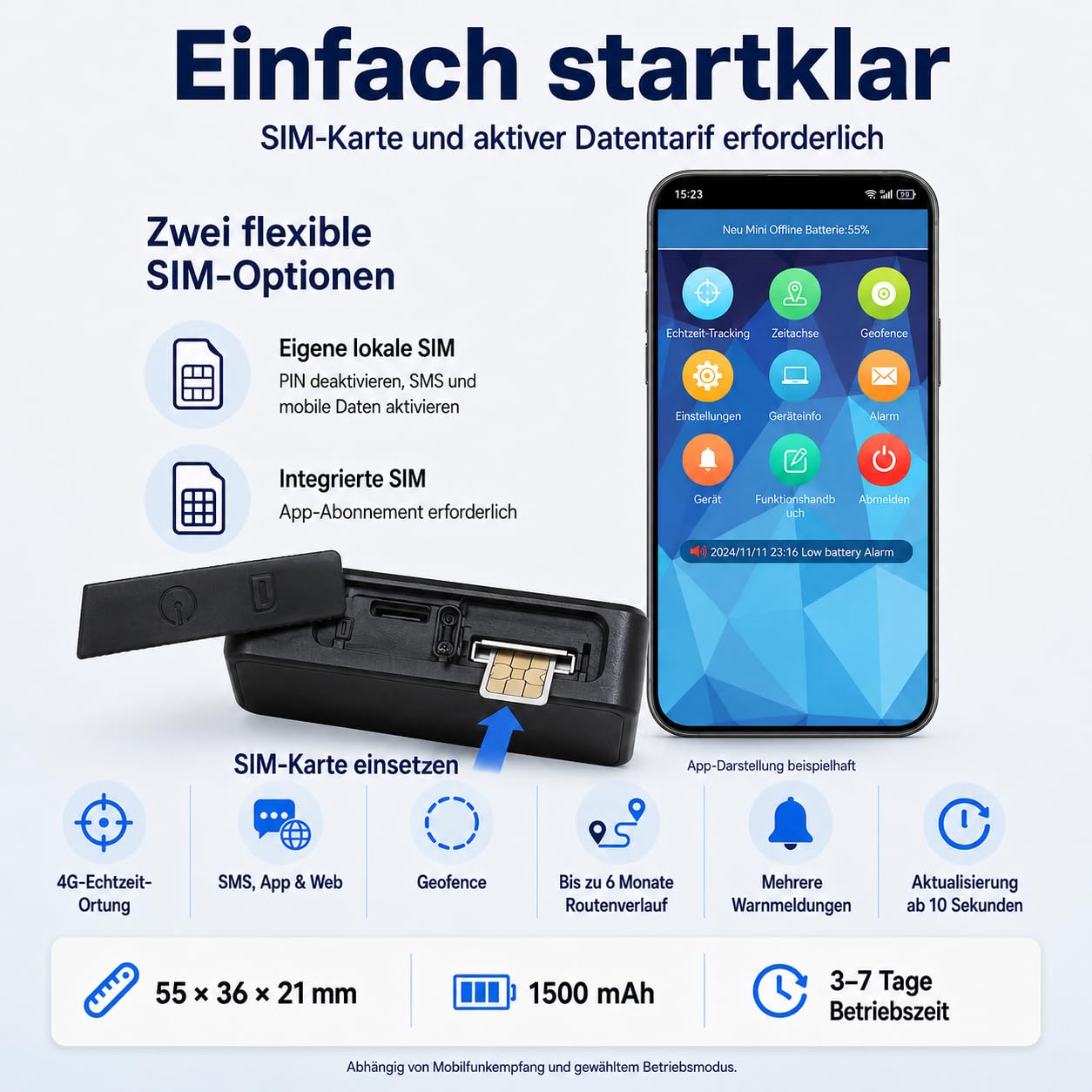 GPS Tracker Auto 4G Mini Magnet Echtzeit Ortungsgerät TK913-4G, Fahrzeug Tracker GPS Locator mit APP SMS Webplattform, Wasserdicht Versteckbar für Auto Motorrad LKW Wohnmobil Anhänger, Diebstahlschutz