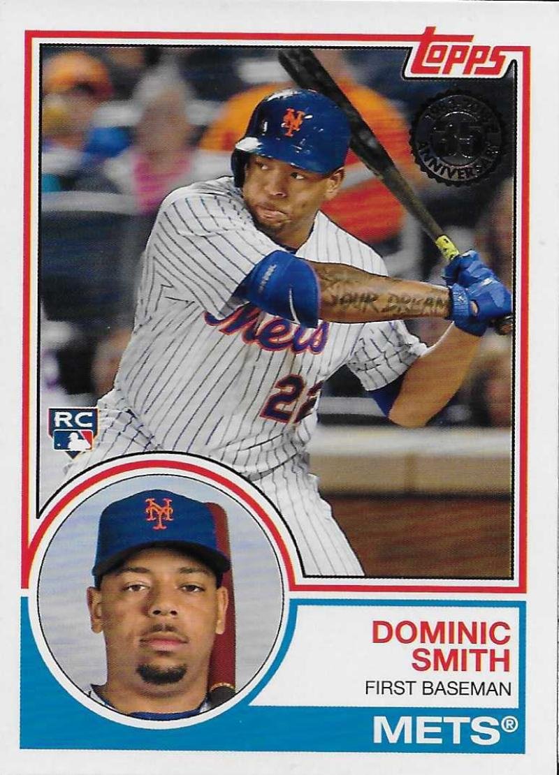 Amazon.com: 2018 Topps 1983 Topps Rookies #83-20 Dominic Smith New York  Mets Official MLB Baseball Trading Card in Raw (NM or Better) Condition :  Collectibles & Fine Art