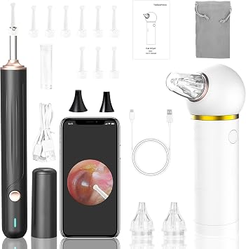 Ear Dryer and Ear Cleaner Camera, 1000P HD Otoscope, Ear Water Remover, Gentle Warm Air with Red Light Care, Ear Drying Device for Adult and Kids Swimming, Showering, Water Sports Earwax Removal