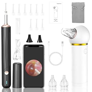 Ear Dryer and Ear Cleaner Camera 1000P HD Otoscope Ear Water Remover Gentle Warm Air with Red Light