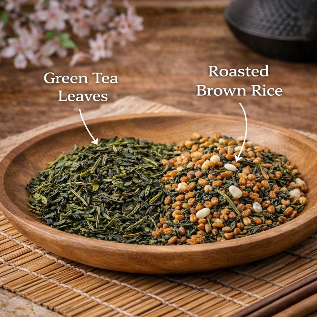 Sancha Tea Boutique, Tè verde Genmaicha, tè popcorn, riso tostato, tè verde, aroma tostato, tè verde in stile giapponese, tè importato