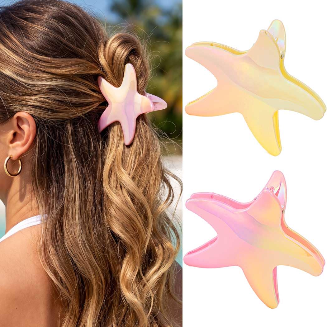 BARTOSI Beach Claw Clips - Cute Starfish Hair Accessories