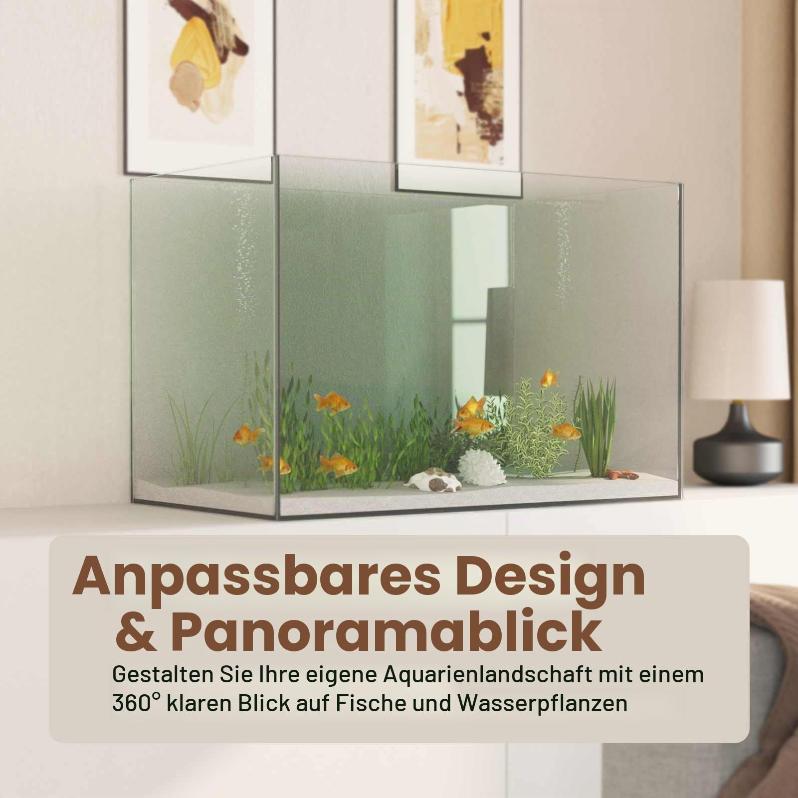 vidaXL Aquarium mit Speicher Transparent 60 x 35 x 40 cm Glas