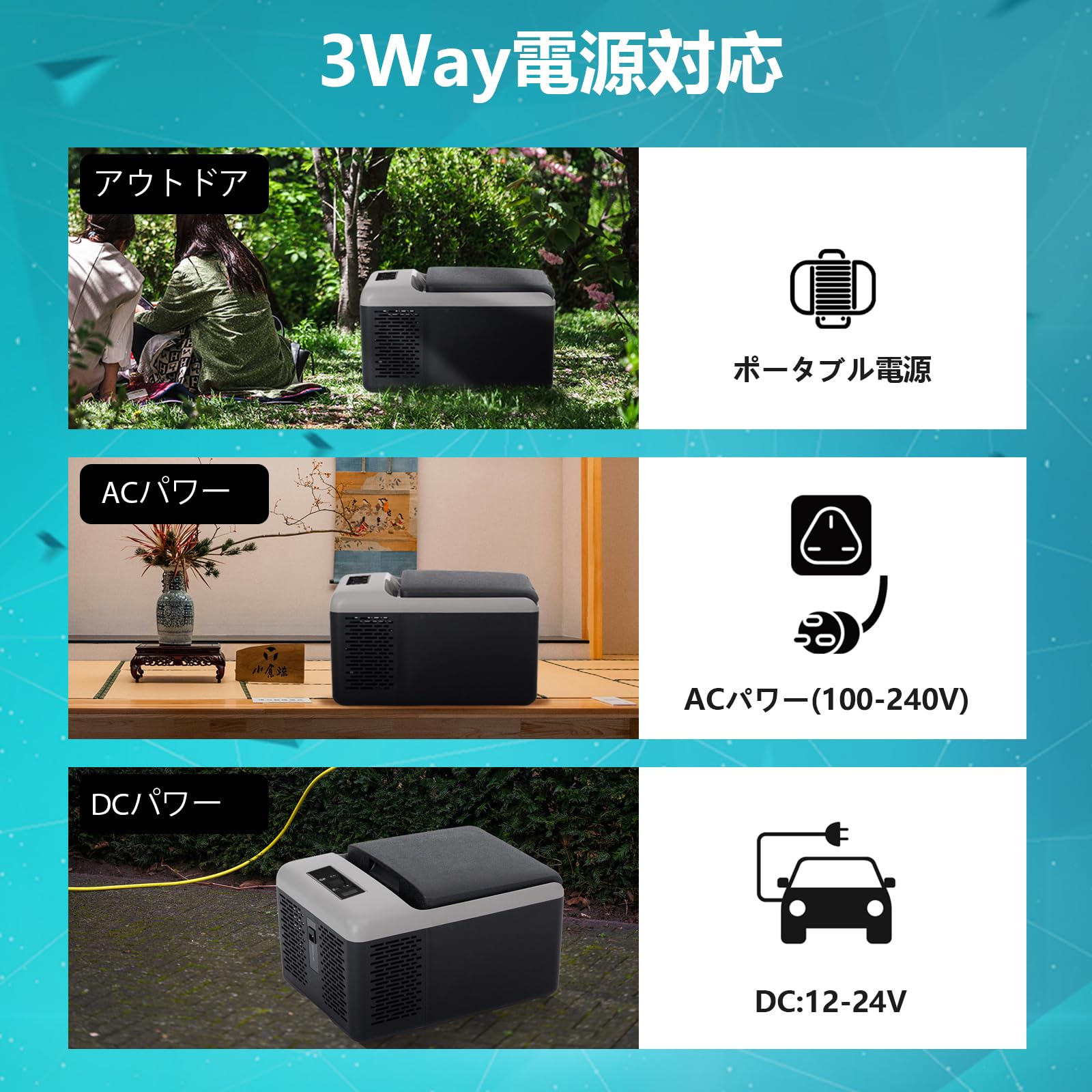 Amazon.co.jp: Alpicool ポータブル冷蔵庫 車載冷蔵庫 車載冷蔵冷凍庫
