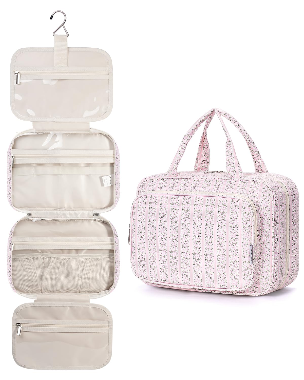 Narwey Kulturtasche Damen Kulturbeutel zum Aufhängen Waschtasche Gross Kosmetiktasche Groß Waschbeutel Kosmetik-Organizer für Damen Mädche