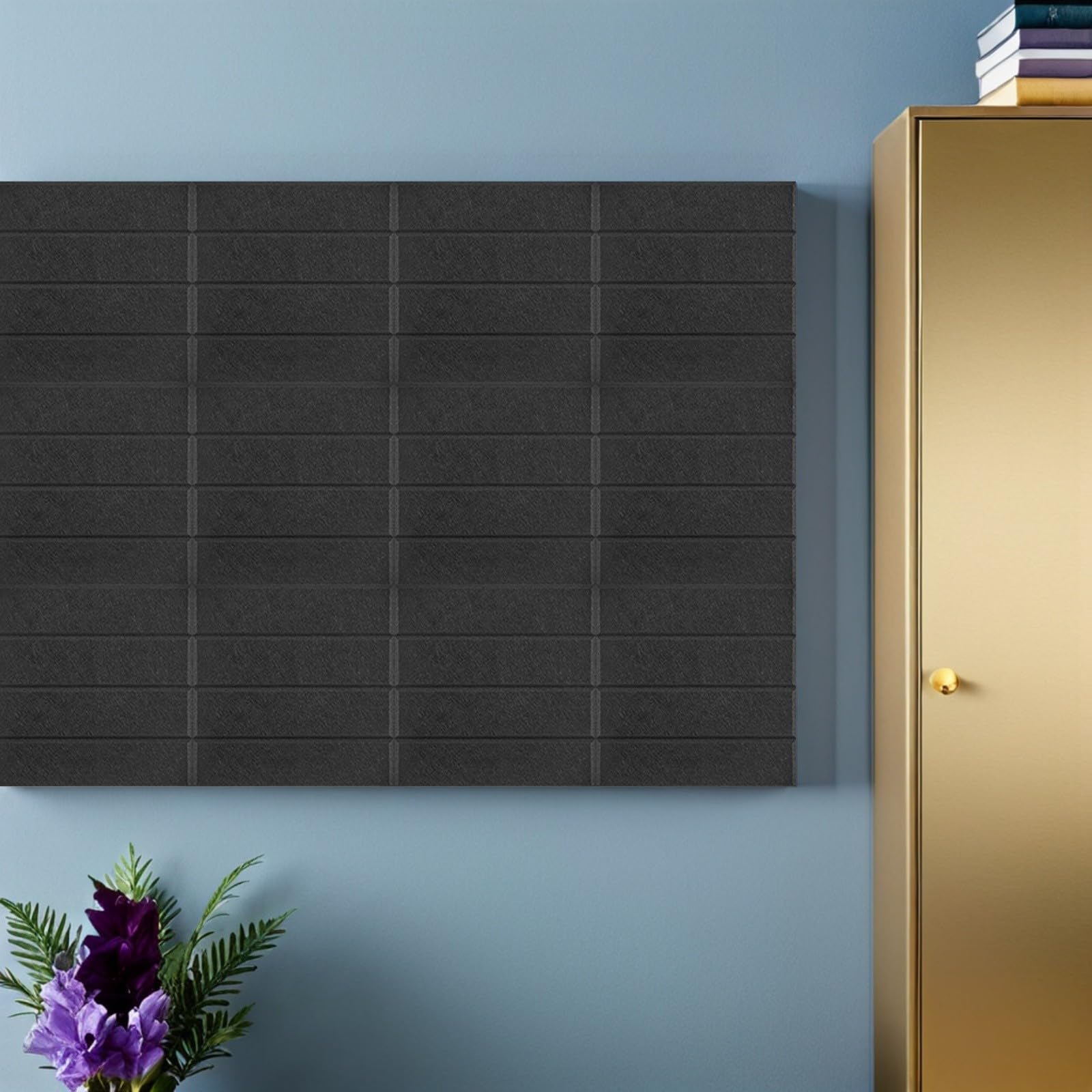 SHERCHPRY 12 Piezas Paneles de Pared Insonorizados Paneles de Pared Fonoabsorbentes 30x30cm Autoadhesivos de Poliéster Negro Reducción de Ruido y Eco para Aula y Oficina