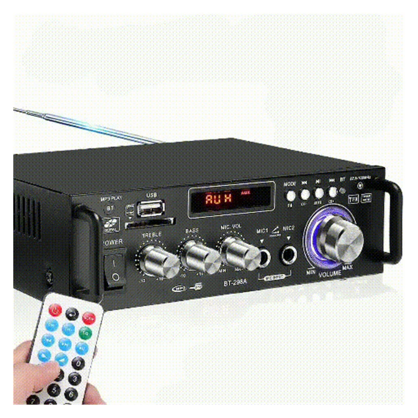 Amplificateur Audio, 800W Amplifie Accueil Amplificateurs Audio Amplificateur Bluetooth Subwoofer Amplificateur Home Théâtre Système sonore Amplificateur Professional(Amplifier and light)