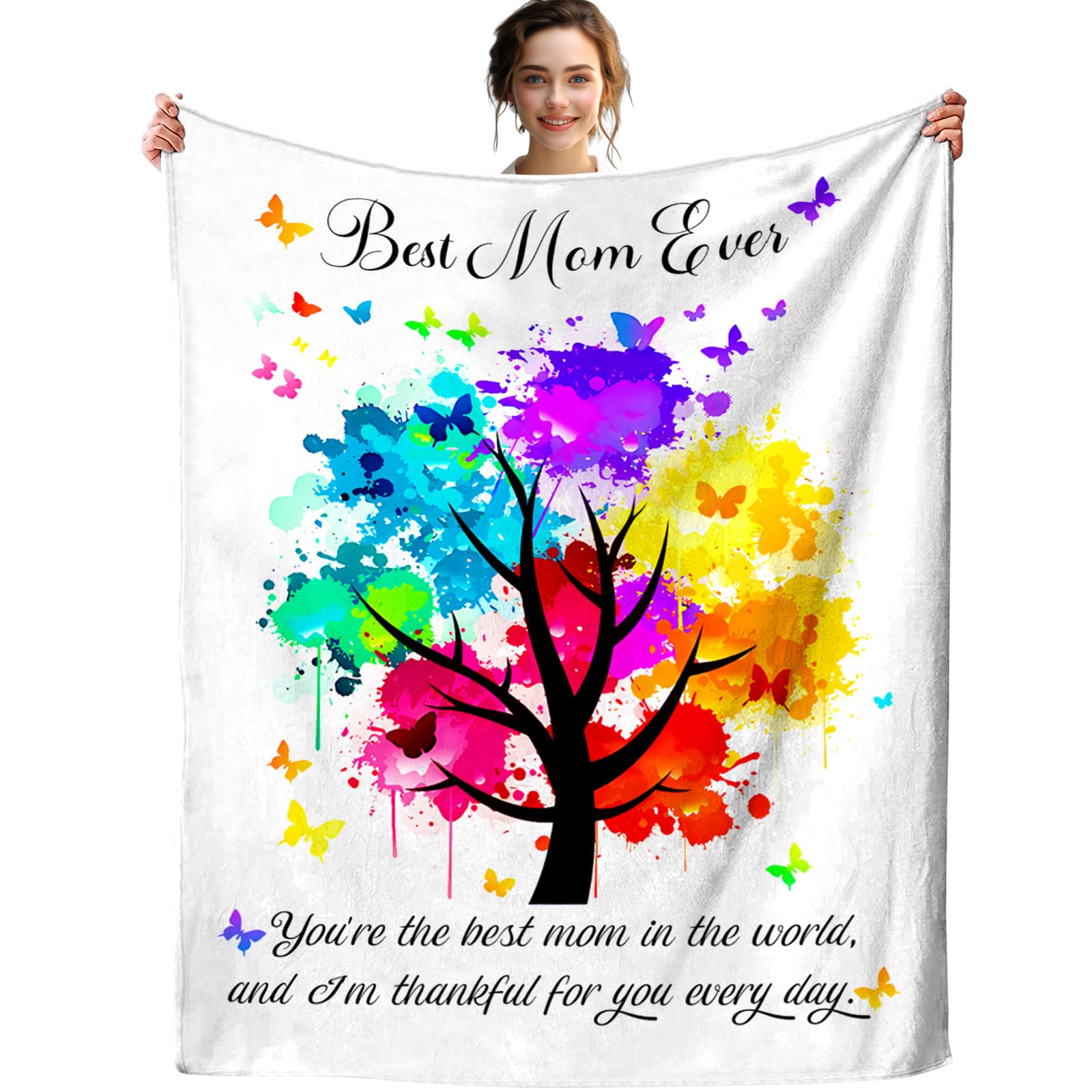 Pinata 'I Love You Mom' Decke 127x152cm – Weiche Flanelldecke Als Geschenk Für Mama Zu Weihnachten Oder Muttertag