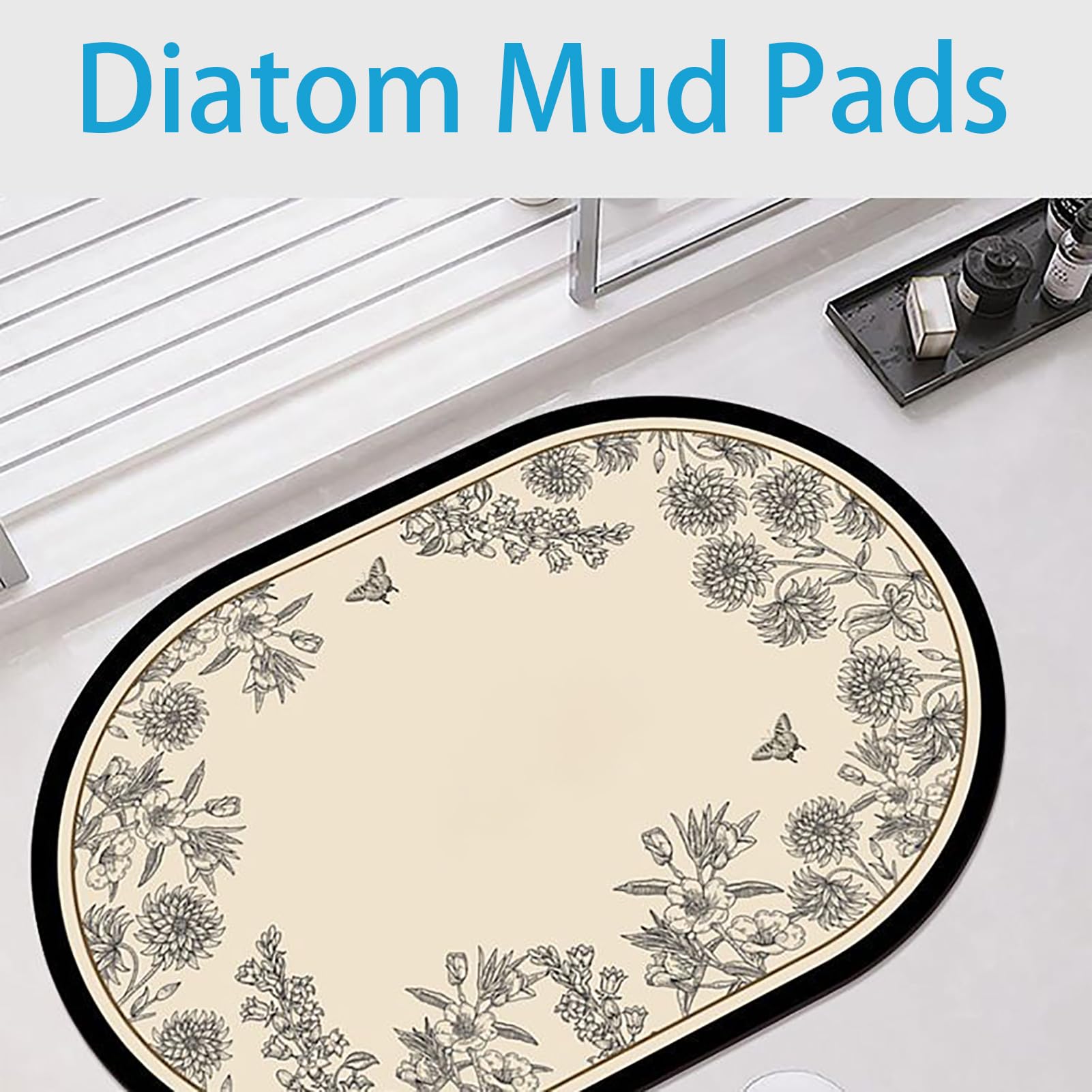 Tappeto in Microfibra 80x120cm, Indoor Floor & Door Mat, Morbido e Antiscivolo, Lunghi Lavabile, Tappeto Bagno Cucina Antiscivolo, Tappeto da Bagno Extra Assorbente, per Doccia e Ingresso
