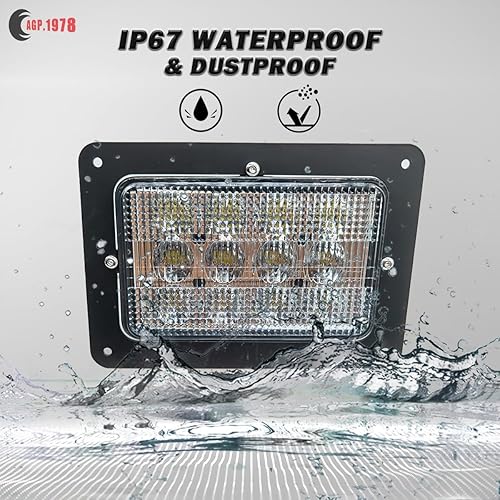 Miniatura 4 de Faros delanteros LED de 4 x 6 pulgadas y 60 W, compatible con Case/IH3088,3288,3488,3688,5088,5288,5488 International Tractor