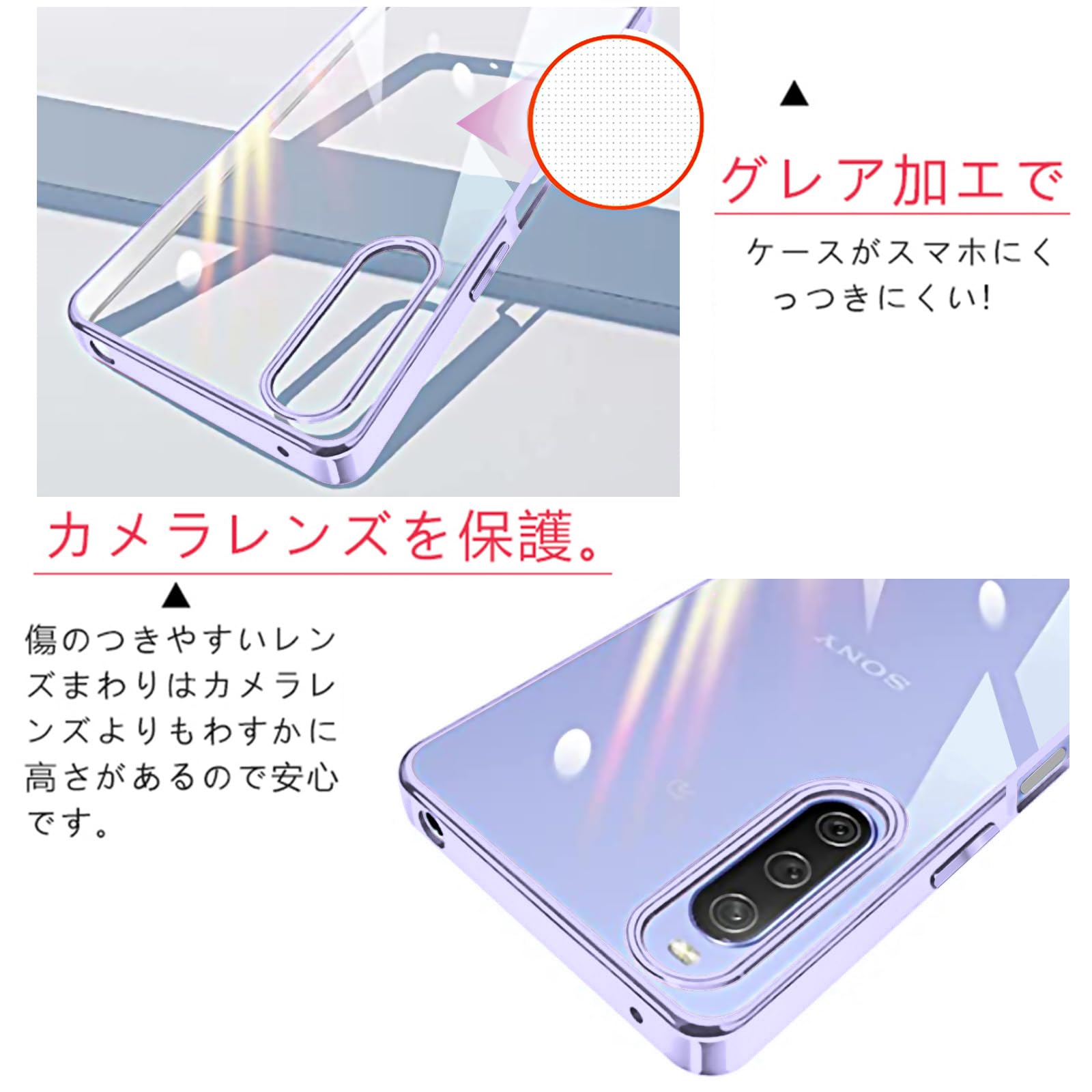 Amazon.co.jp: Xperia 10 V 用の ケース ショルダー クリア TPU カバー