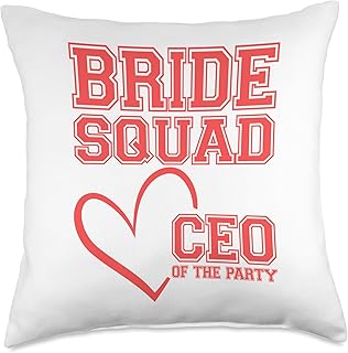 Bride Squad CEO Of The Party Bachelorette Party Throw Pillow