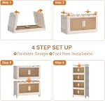 Storage Box with Lids, Large Plastic Storage Bins for Home Office, Collapsible Stackable Storage Totes with Wheels, Space Saving Closet Organization Containers for Garage Bedroom Bathroom(5-Tier)