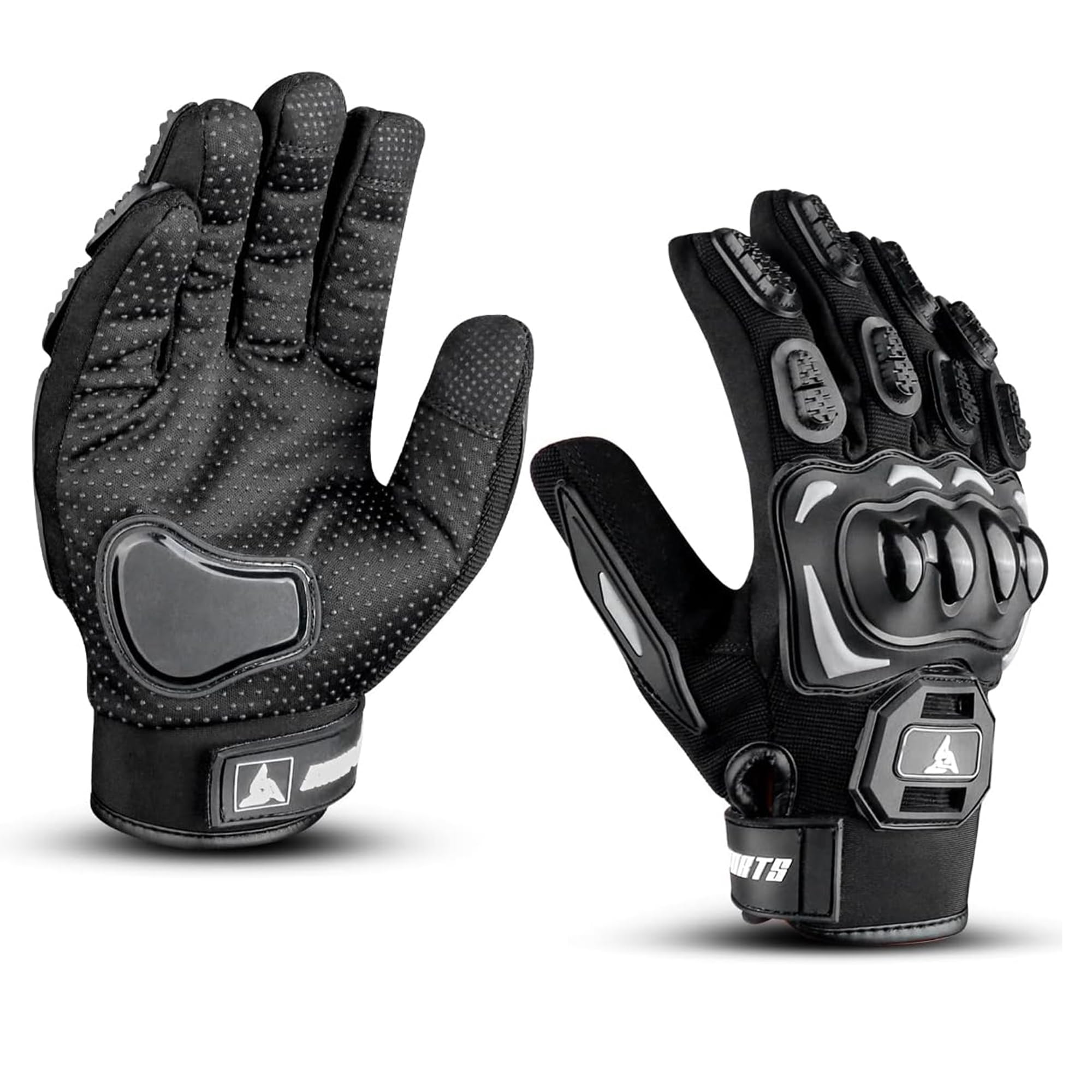 Motorcycle Gloves for Men & Women Touchscreen Riding Gloves with Knuckle Protection - Ideal for BMX ATV MTB Riding, Road Racing, Motocross - Motorcycle Gloves for All Seasons (XL-Vortex)