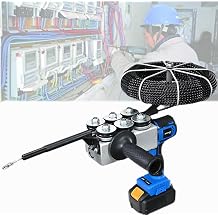 Automatic Wire Stringing Machine, Cordless Electric Wire Cable Puller, 40m/min Speed, Lithium Battery Threading Device for Smooth Wire Installation
