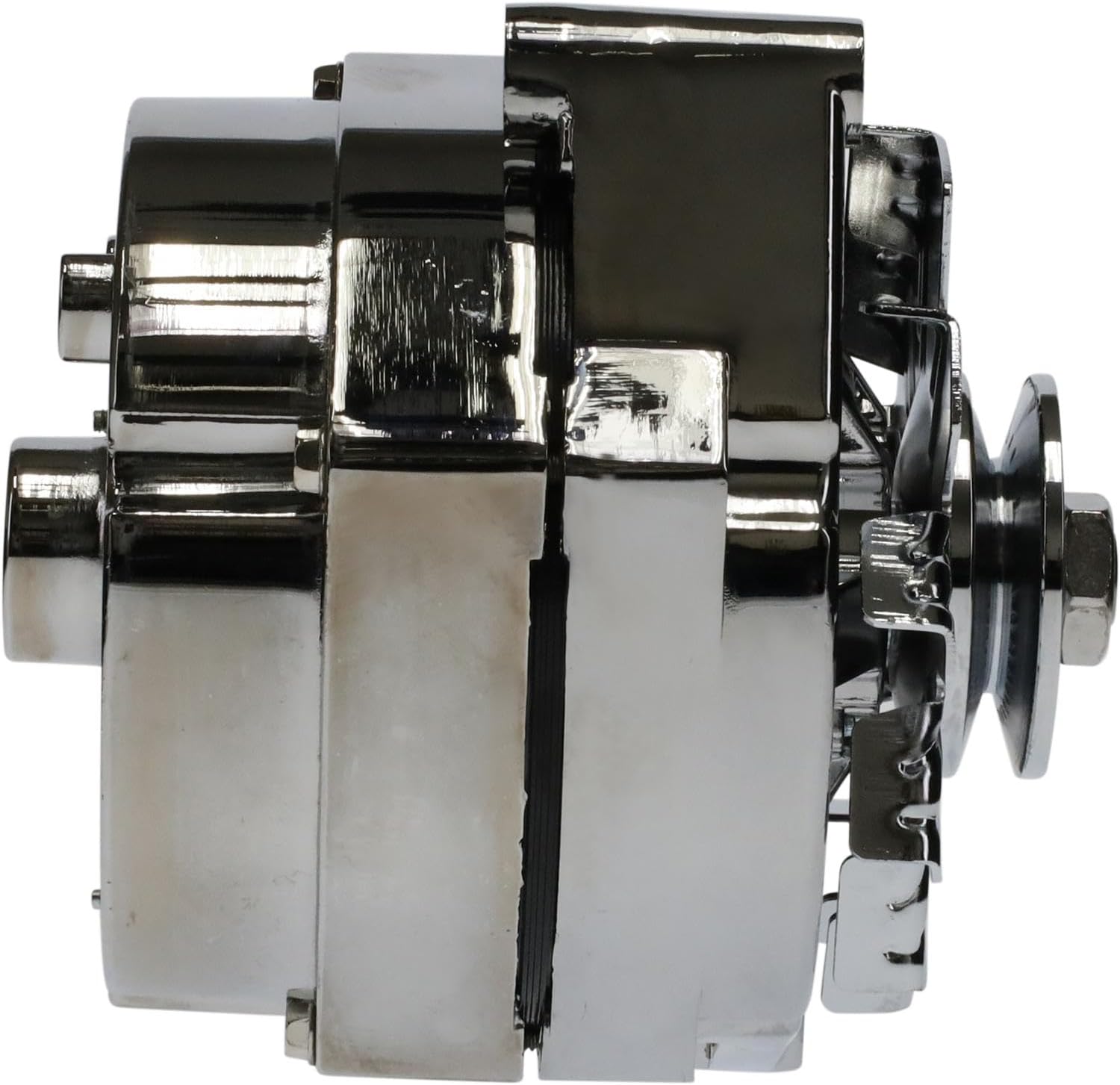 OEG Parts New Alternator High Output 100 AMP Chrome 1 or 3 Wire, Self Exciting Compatible With GM Chevy 10 SI 10SI DELCO BBC SBC 1965-1986 1100125, ADR0335C, 40012395