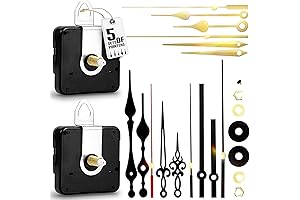 2Pcs Replacement Clock Movement with Clock Hands