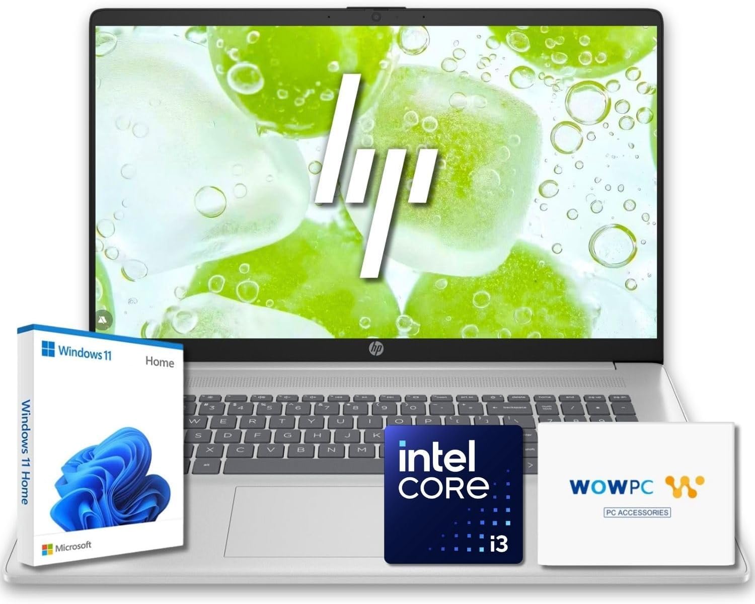 HP Pavilion 17 Laptop for Home Office Setup • Intel 8-Core i3 N305 • 16GB DDR4 RAM • 256GB PCIe SSD • Full-Size Keyboard with Numeric Keypad • Up to 10 Hrs Battery Life • Win 11 • No Earbuds