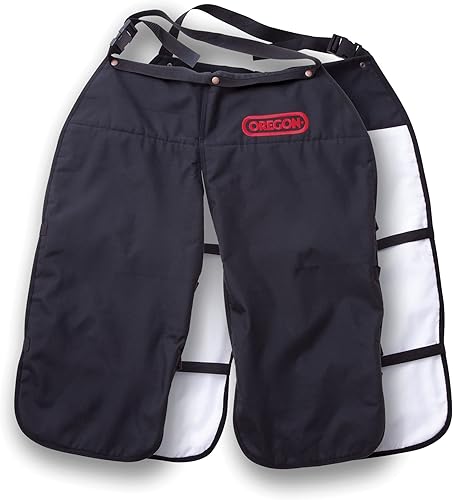 Miniatura 7 de Oregon Chaps protectores para motosierra para cortar y tronar, 8 capas ligeras, material transpirable, talla única, negro (563979)