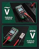 Vista 6 de Multímetro digital TM-510, 4000 cuentas, medición inteligente, voltímetro de rango automático; probador de voltaje con función de voltaje sin