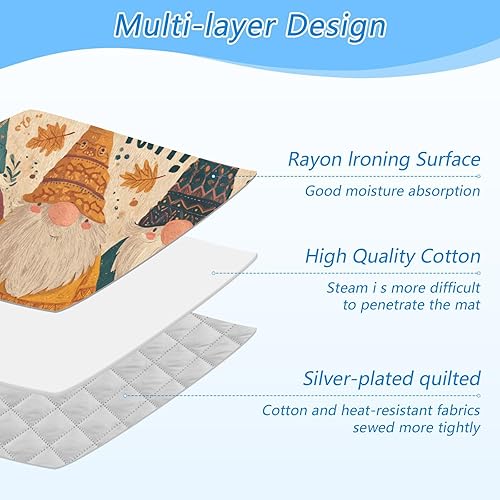 Miniatura 9 de Tatenale Alfombrilla de planchar para mesa, portátil, manta para lavadora, secadora, encimera, remolinos de viaje