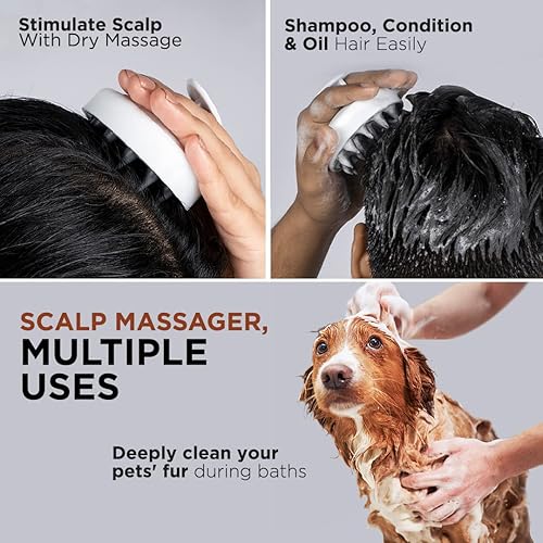 Miniatura 2 de FURR Cepillo masajeador de cuero cabelludo | Masajeador de cuero cabelludo para el crecimiento del cabello | Masajeador de cabeza cuero cabelludo