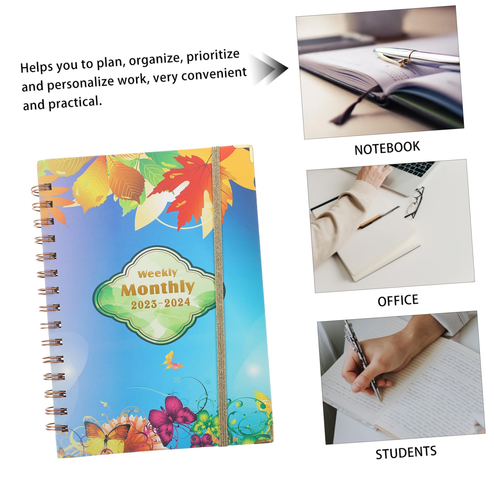 Lurrose 5piezas Planificador Académico Diseño Minimalista Cuaderno Para y Profesionales Agenda Para Organización Diaria y Para y Planificación De Proyectos