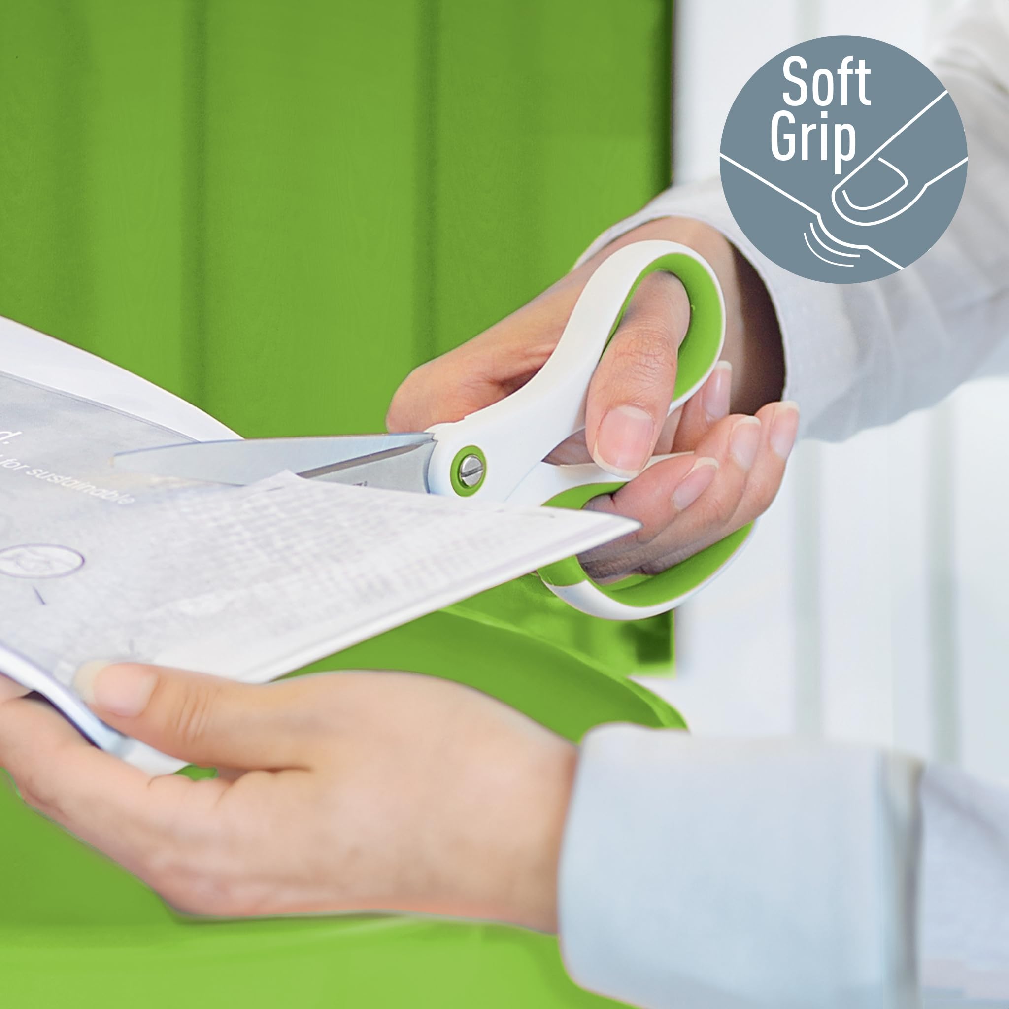 Forbici Leitz Titanio Ambidestri | Per Destri E Mancini | Impugnatura Ergonomica | Colore Fucsia - Foto 9