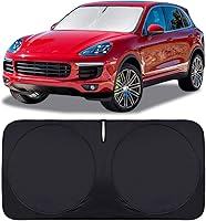 Vista 87 de Parasol, protector plegable para ventana delantera, plegable, visera para parabrisas 240T, cobertura completa para mantener el automóvil fresco
