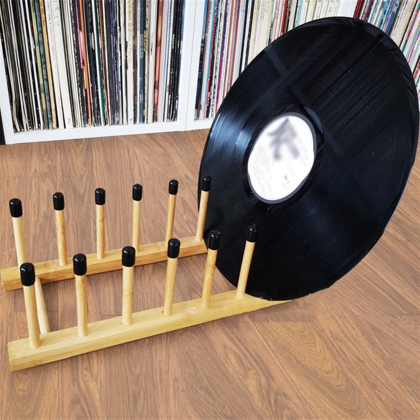 Rack per dischi Scaffale for dischi in vinile, supporto espositore for CD, moderno for ripiano portatile for da tavolo for 12" e 7"