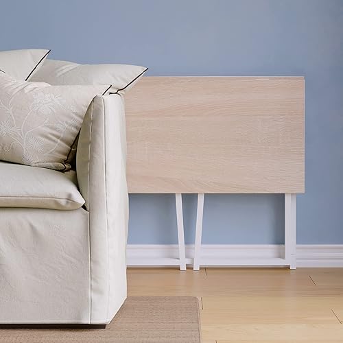 Miniatura 75 de 4NM Escritorio plegable pequeño de 31.6 pulgadas, escritorio plegable de oficina en casa, mesa de estudio para dormitorio pequeño que ahorra natural