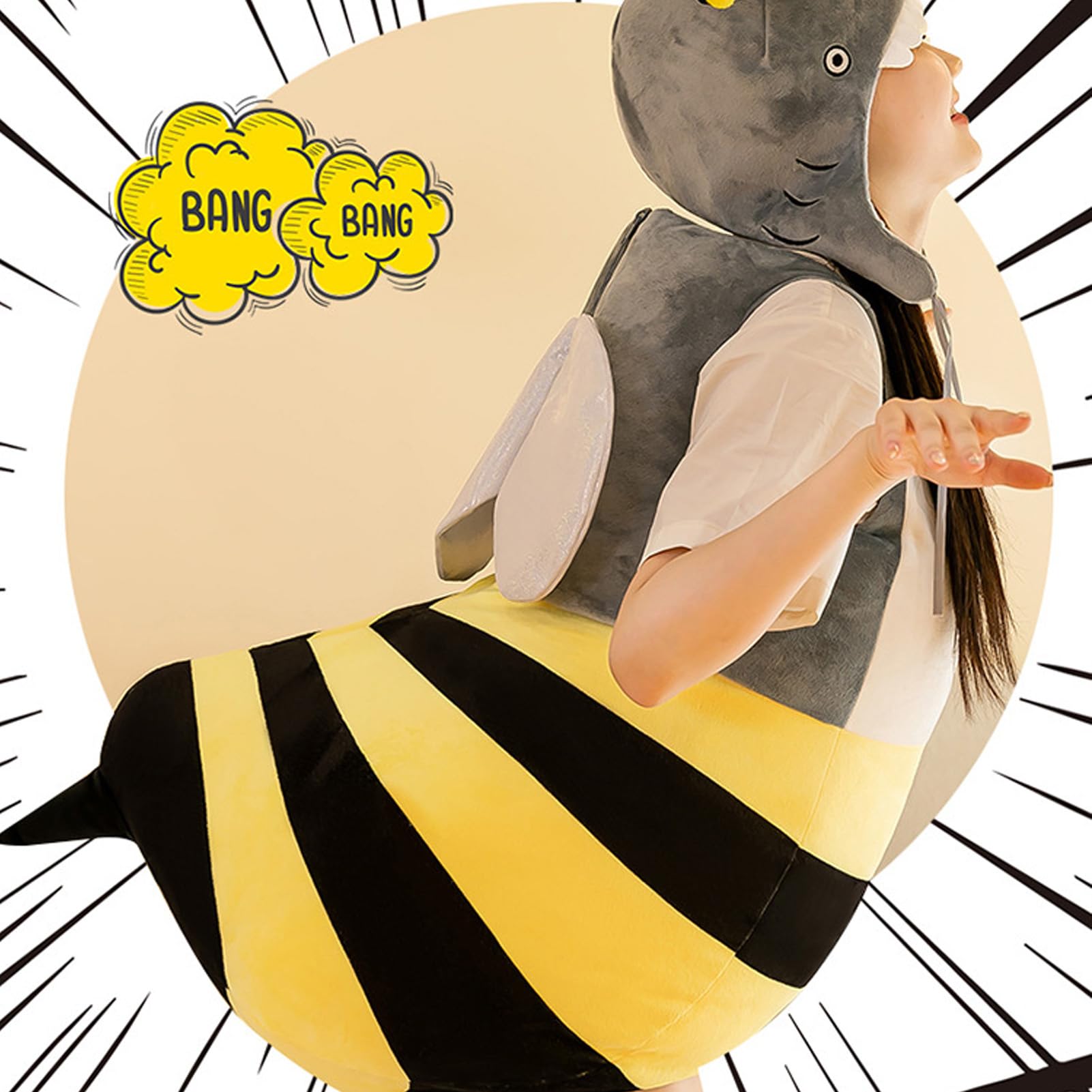 Lustiges -Outfit, Bezauberndes Cosplay-Kostüm für Endlose Spielzeit, für Niedlichen Bienen-Look, Inklusive Hut, PP-Baumwollmaterial